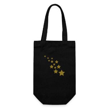 stars - Gift Bag for Bottles - black - Front