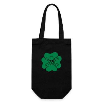 Ireland Clover Shamrock Saint patricks day Skulls - Geschenkbeutel für Flaschen - Schwarz - Vorne