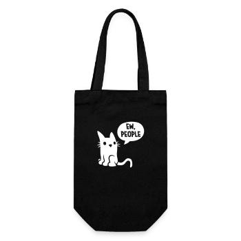 Comic cat ew people - Gift Bag for Bottles - black - Front