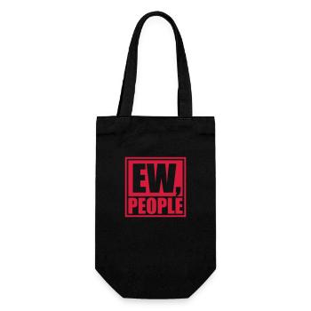 ew people lustiges Zitat - Geschenkbeutel für Flaschen - Schwarz - Vorne