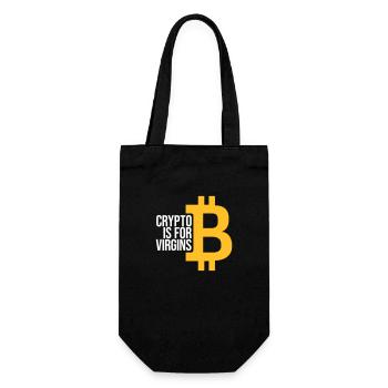 crypto is for virgins - Gift Bag for Bottles - black - Front