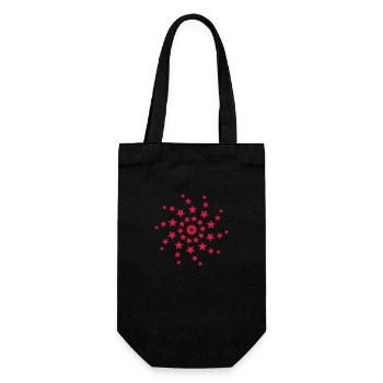Étoiles transformées | Graphique vectoriel - Sac à bouteille - noir - Devant