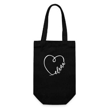 Elena Name Calligraphy Heart - Gift Bag for Bottles - black - Front