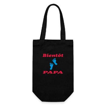 SOON TO BE A DAD - Gift Bag for Bottles - black - Front