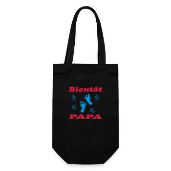 SOON TO BE A DAD - Gift Bag for Bottles - black - Front