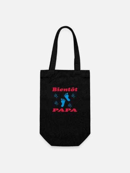 BALD VATER - Geschenkbeutel für Flaschen - Schwarz