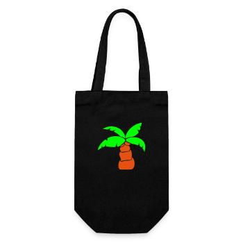Palme Insel Baum Strand Urlaub Kokosnuss Meer Cool - Sac à bouteille - noir - Devant