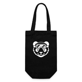 Pandabär Skibrille - Geschenkbeutel für Flaschen - Schwarz - Vorne