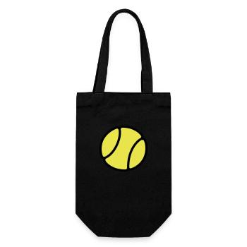 Tennisball - Geschenkbeutel für Flaschen - Schwarz - Vorne