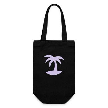 Palm Tree Island Tree Plage Vacances Noix de Mer Cool - Sac à bouteille - noir - Devant