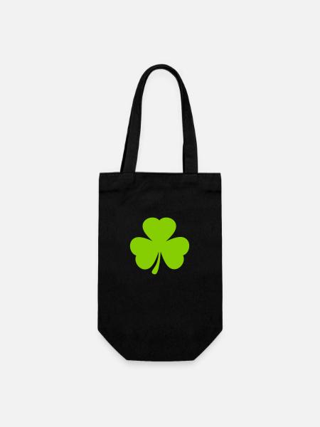 Kleeblatt Shamrock - Gift Bag for Bottles - black