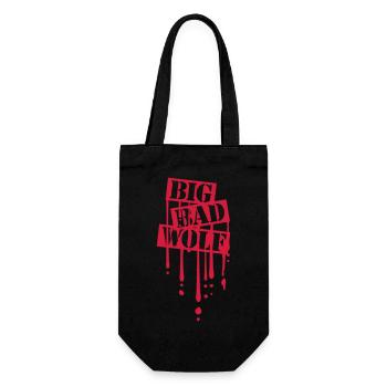 big bad wolf quote - Gift Bag for Bottles - black - Front