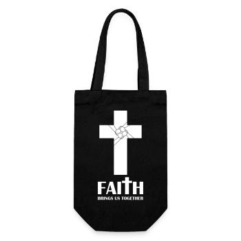 faith brings us together - Gift Bag for Bottles - black - Front
