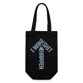 I make shit happen - Gift Bag for Bottles - black - Front