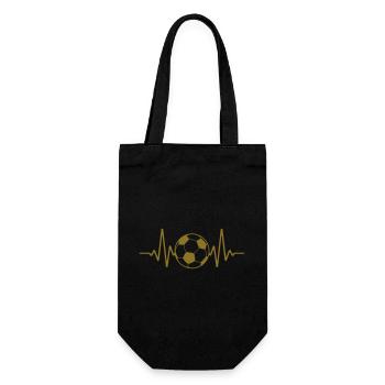 Les battements de cœur du football | Couleur changeable - Sac à bouteille - noir - Devant