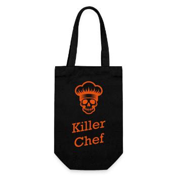 Chef tueur - Sac à bouteille - noir - Devant