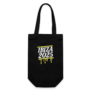 Ibiza 2025 Urlaub - Geschenkbeutel für Flaschen - Schwarz - Vorne