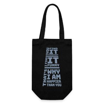 You find it offensive - Gift Bag for Bottles - black - Front