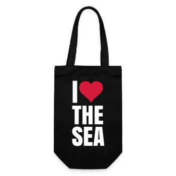 J’aime la mer Ich liebe das Meer - Sac à bouteille - noir - Devant