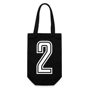 2 - Geschenkbeutel für Flaschen - Schwarz - Vorne