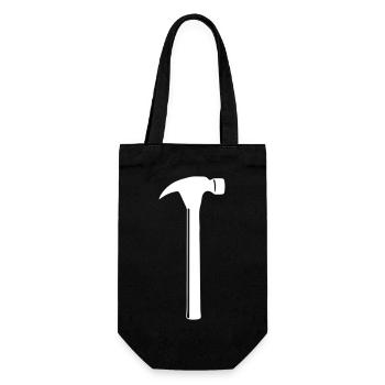 Tool Hammer - Gift Bag for Bottles - black - Front