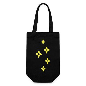 Étoiles scintillantes - Sac à bouteille - noir - Devant