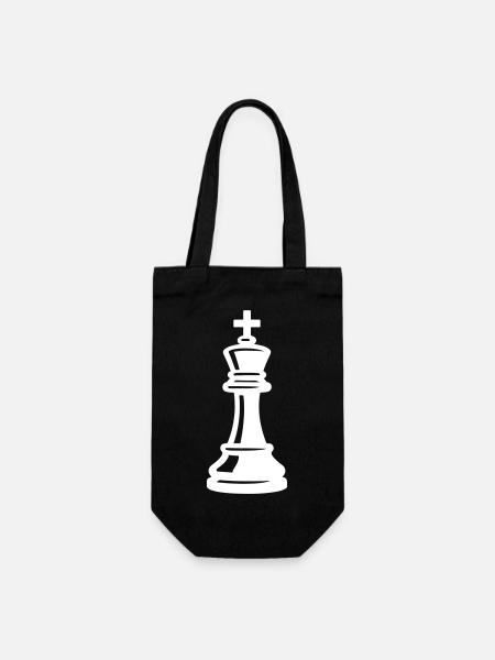 Schach König - Geschenkbeutel für Flaschen - Schwarz