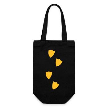 Ente Fußspuren vier up-Design - Geschenkbeutel für Flaschen - Schwarz - Vorne