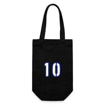 10 Zahl Symbol - Geschenkbeutel für Flaschen - Schwarz - Vorne