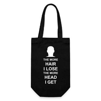 I get more head - Geschenkbeutel für Flaschen - Schwarz - Vorne