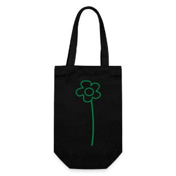 Green Daisies Flower Spring Summer Flowers - Gift Bag for Bottles - black - Front