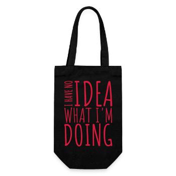 I Have No Idea - Gift Bag for Bottles - black - Front
