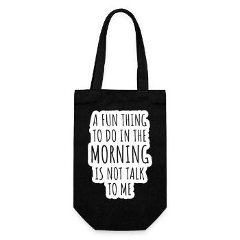 ne me parle pas - Sac à bouteille - noir - Devant