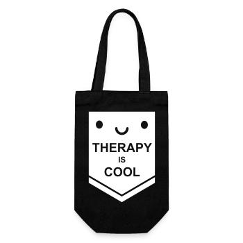 la thérapie est cool Citation - Sac à bouteille - noir - Devant