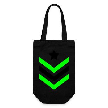 badge - Gift Bag for Bottles - black - Front