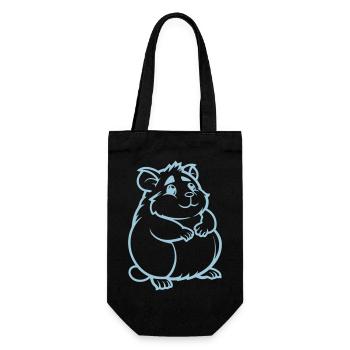 hamster comic tier - Geschenkbeutel für Flaschen - Schwarz - Vorne