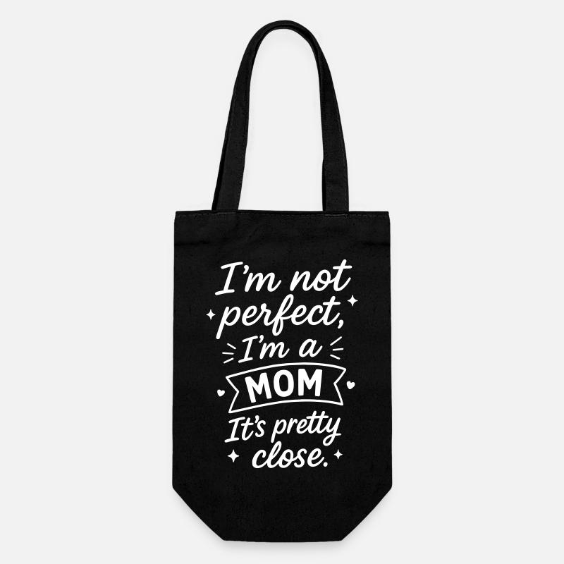 Nicht perfekt,Mama,Muttertag,Weihnachten,Humor - Geschenkbeutel für Flaschen - Schwarz
