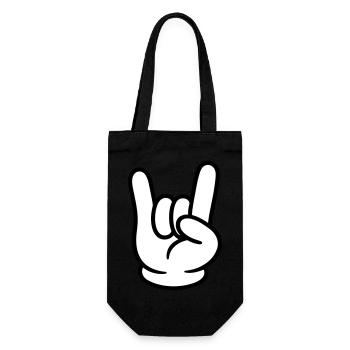 Hand Comic Party Sign - Gift Bag for Bottles - black - Front