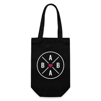 Baba türkischer Papa Vatertag persischer Vater - Geschenkbeutel für Flaschen - Schwarz - Vorne