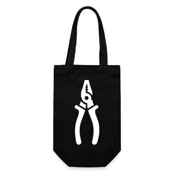 Tool pliers - Gift Bag for Bottles - black - Front