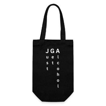 JGA - Just Get Alcohol - Junggesellenabschied - Geschenkbeutel für Flaschen - Schwarz - Vorne