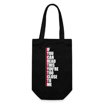 too close to me - Gift Bag for Bottles - black - Front