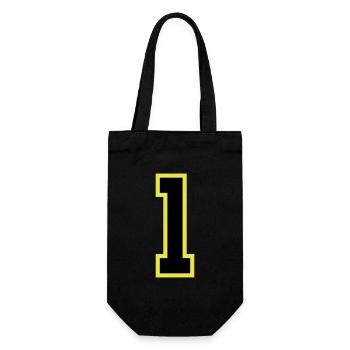 1 Number Jersey - Gift Bag for Bottles - black - Front