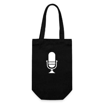 Microphone Podcast - Gift Bag for Bottles - black - Front