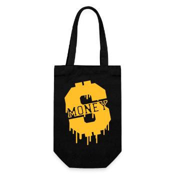 Money Graffiti - Geschenkbeutel für Flaschen - Schwarz - Vorne