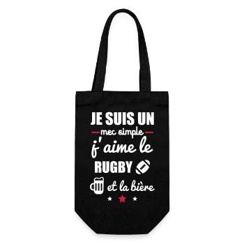mec simple rugby bière,t-shirt rugby - Sac à bouteille - noir - Devant