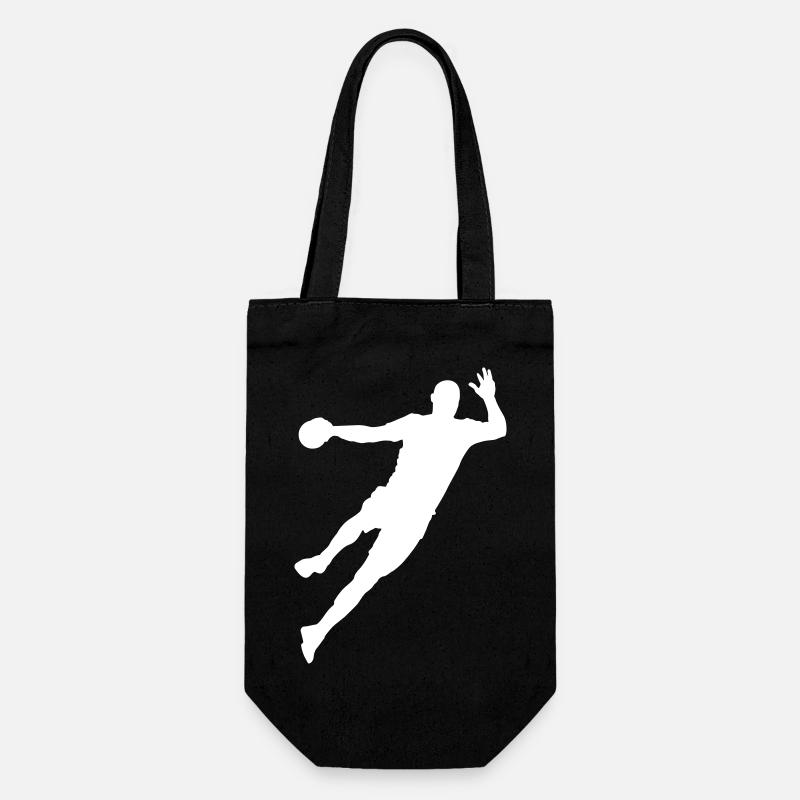 Handball / Handballer - Geschenkbeutel für Flaschen - Schwarz