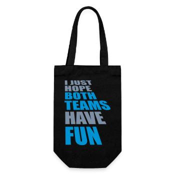 Both Teams Have Fun - Geschenkbeutel für Flaschen - Schwarz - Vorne