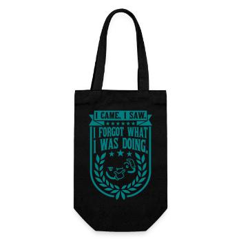 I came saw forget - Gift Bag for Bottles - black - Front