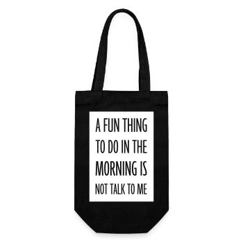 ne me parle pas - Sac à bouteille - noir - Devant